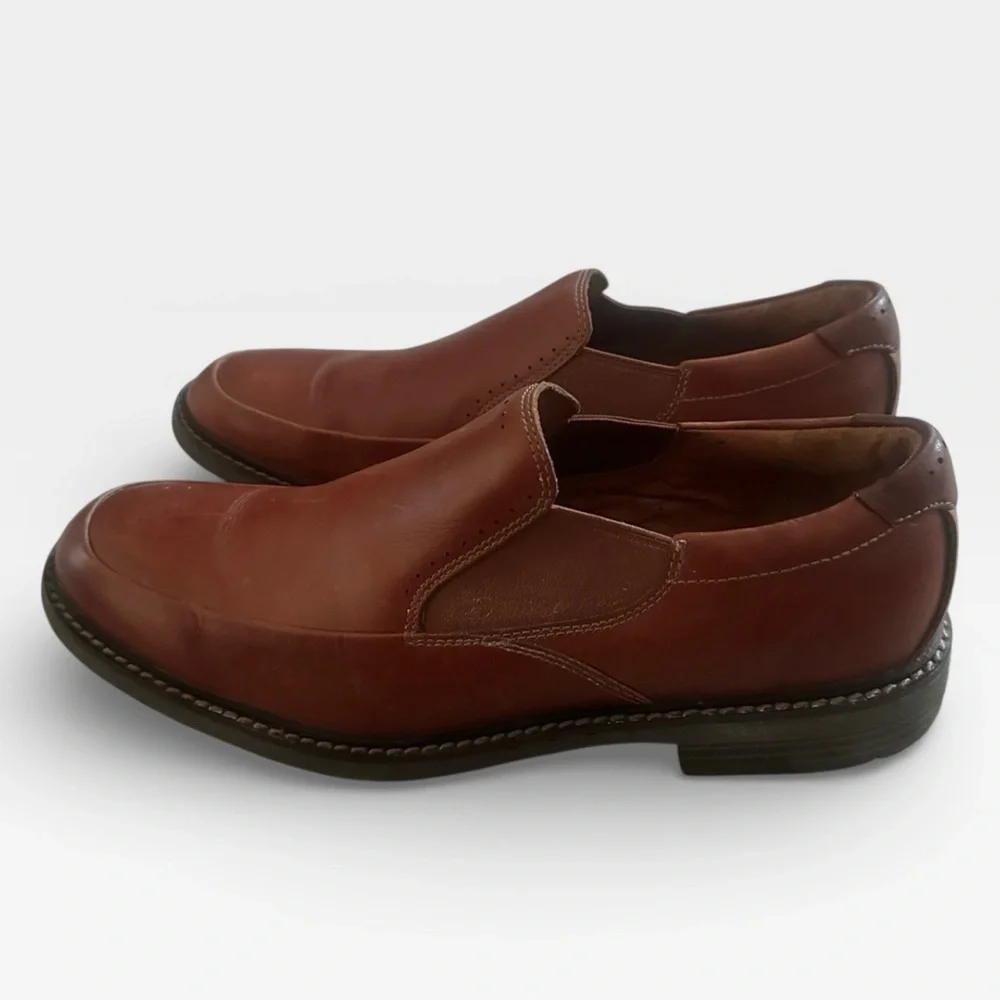 Clarks Unelott Step‎ Leather Slip on Shoes Loafers Mens 10.5